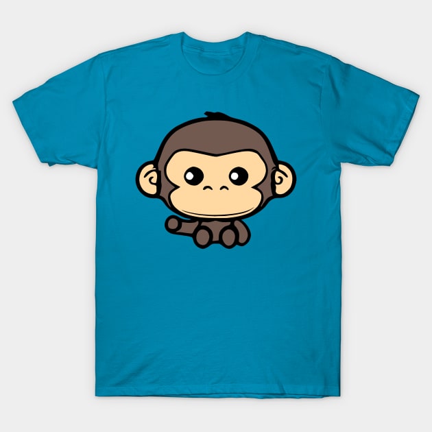 Kawaii Cute Monkey T-Shirt by KayBee Gift Shop